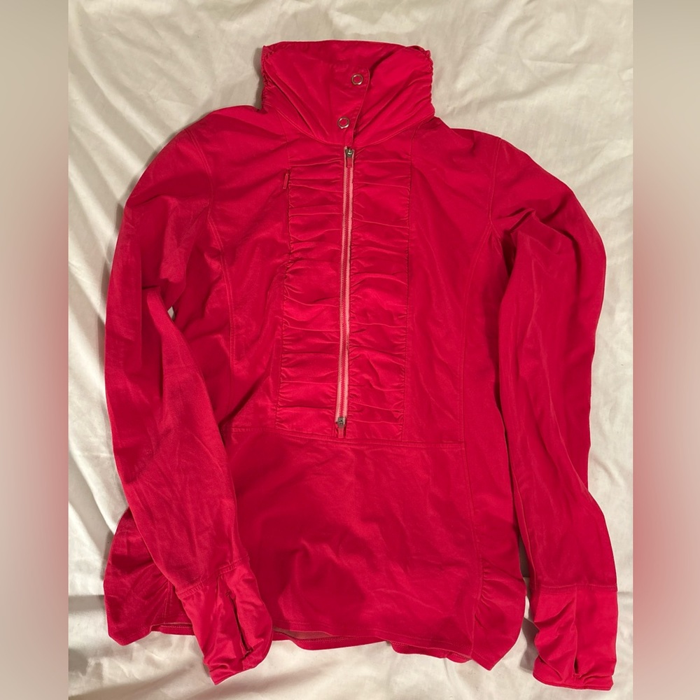 Brooks Women's Vibrant pink pullover 3/4 zip Jacket